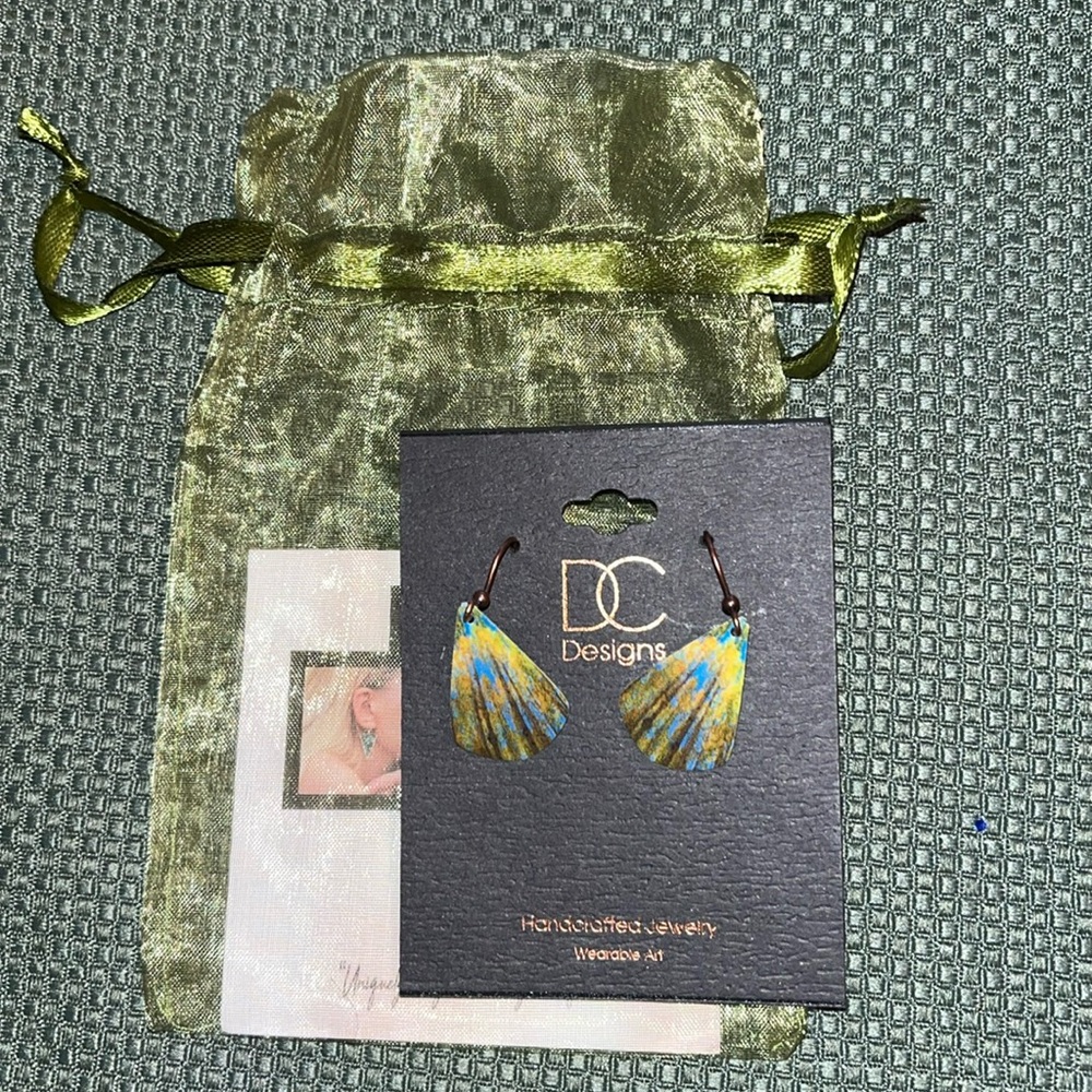 DC Designs Handcrafted Art Earrings. Lightweight/water resistant/hypoallergenic.